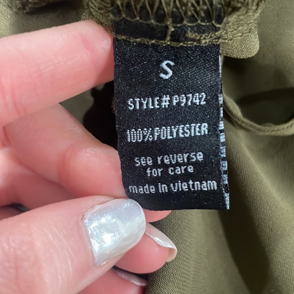 Active, size small, olive, straight leg, trousers, with front pockets - Picture 8 of 8